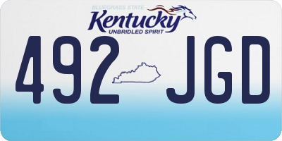 KY license plate 492JGD