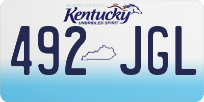 KY license plate 492JGL