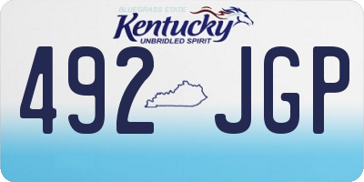 KY license plate 492JGP