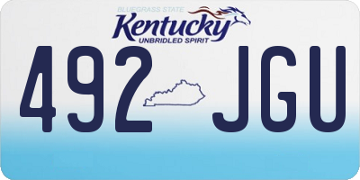 KY license plate 492JGU