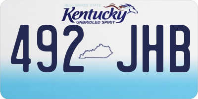 KY license plate 492JHB