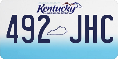 KY license plate 492JHC