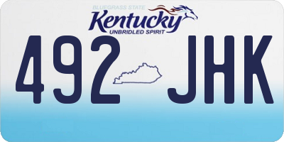 KY license plate 492JHK