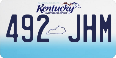 KY license plate 492JHM