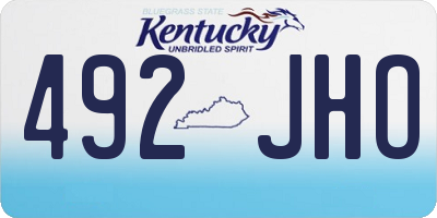 KY license plate 492JHO