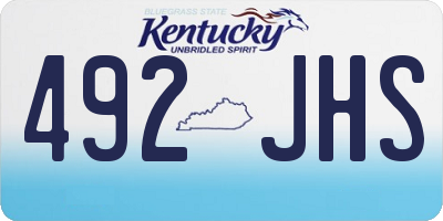 KY license plate 492JHS