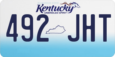KY license plate 492JHT