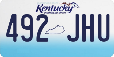 KY license plate 492JHU