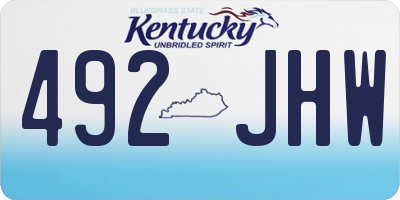 KY license plate 492JHW