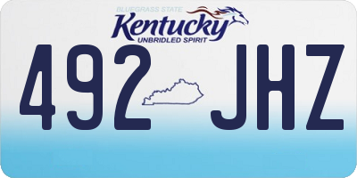 KY license plate 492JHZ