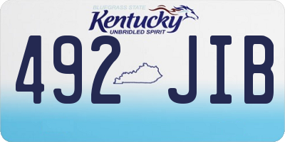 KY license plate 492JIB