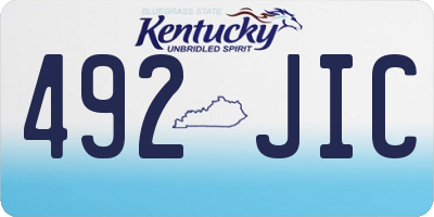 KY license plate 492JIC