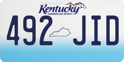 KY license plate 492JID