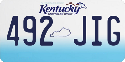KY license plate 492JIG