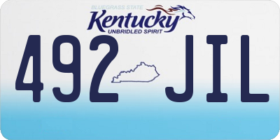 KY license plate 492JIL
