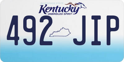 KY license plate 492JIP