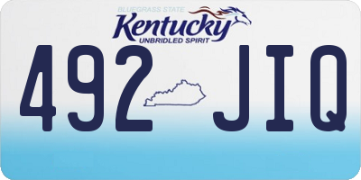 KY license plate 492JIQ