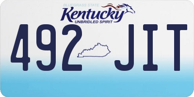 KY license plate 492JIT