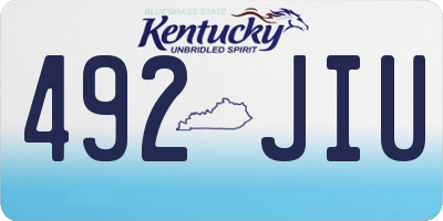 KY license plate 492JIU
