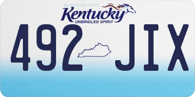 KY license plate 492JIX