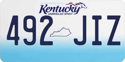 KY license plate 492JIZ