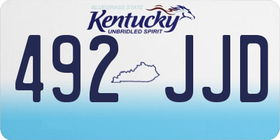 KY license plate 492JJD