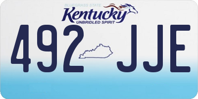 KY license plate 492JJE