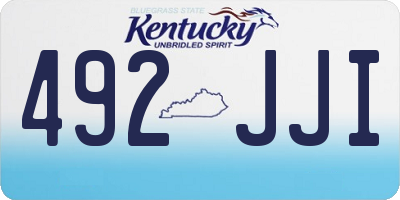 KY license plate 492JJI