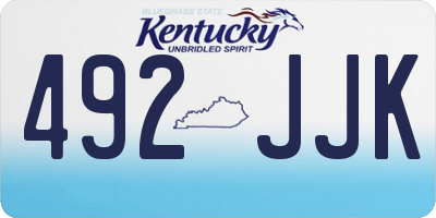 KY license plate 492JJK