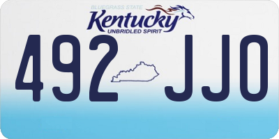 KY license plate 492JJO