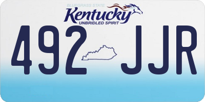 KY license plate 492JJR