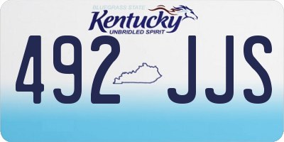 KY license plate 492JJS