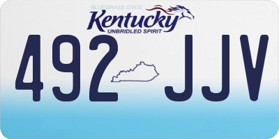 KY license plate 492JJV