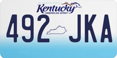 KY license plate 492JKA