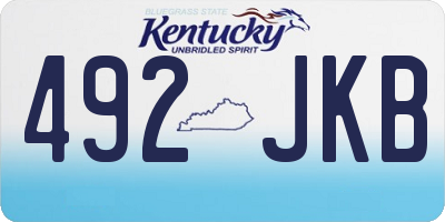 KY license plate 492JKB
