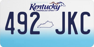 KY license plate 492JKC