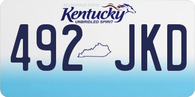 KY license plate 492JKD