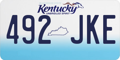 KY license plate 492JKE