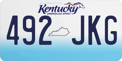 KY license plate 492JKG