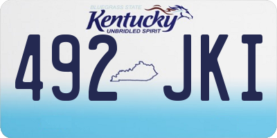 KY license plate 492JKI