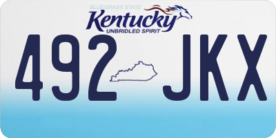 KY license plate 492JKX