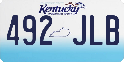 KY license plate 492JLB
