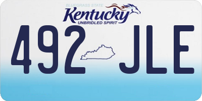 KY license plate 492JLE