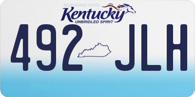 KY license plate 492JLH