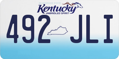 KY license plate 492JLI