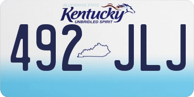 KY license plate 492JLJ
