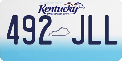 KY license plate 492JLL