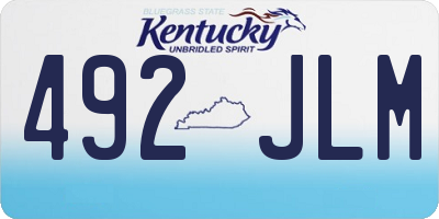 KY license plate 492JLM