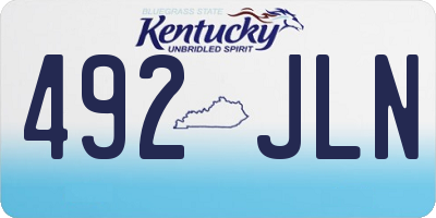 KY license plate 492JLN