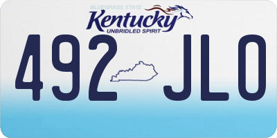 KY license plate 492JLO